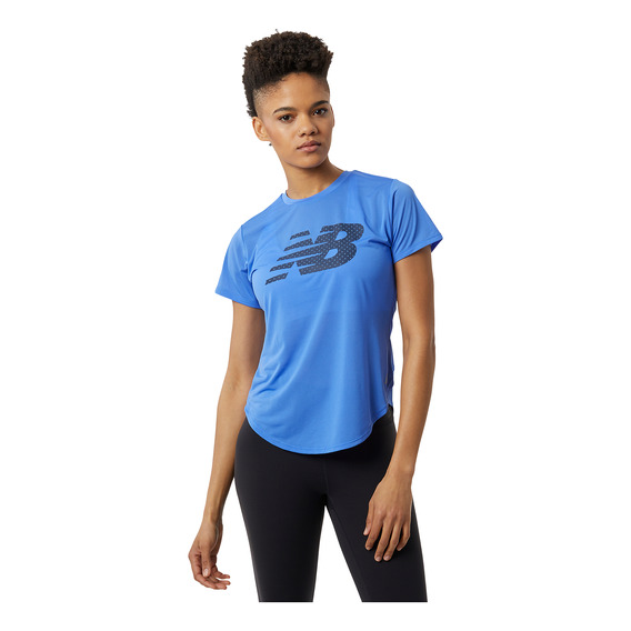 Remera New Balance De Dama - Wt23224bl4