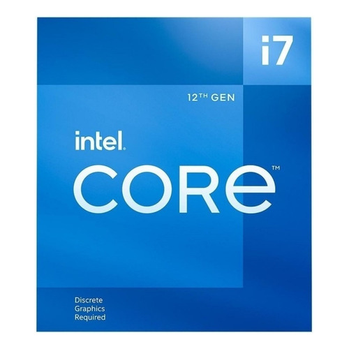 Procesador gamer Intel Core i7-12700F BX8071512700F  de 12 núcleos y  4.9GHz de frecuencia con gráfica integrada