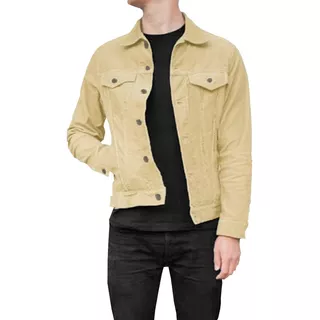 Casaca Jeans Hombre Color Beige