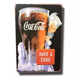Placa Metálica Coca Cola