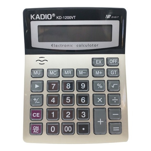 Calculadora Cover 12 Dígitos Electrónica Comercial Escolar 