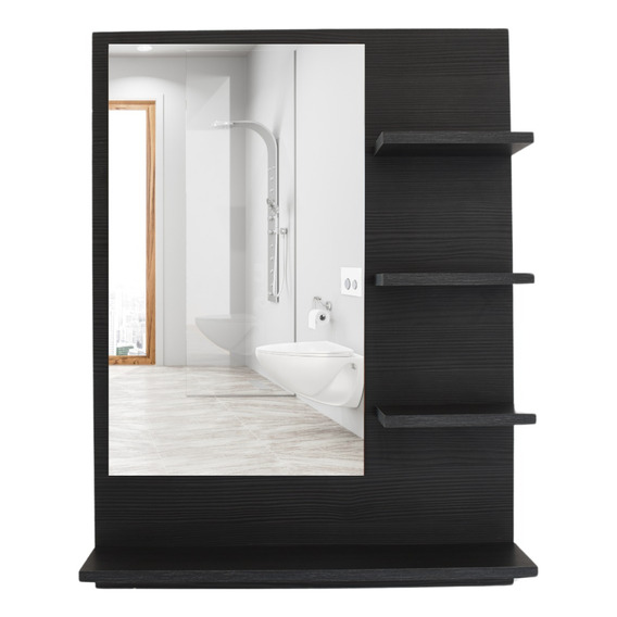 Organizador Para Baño Con Espejo 80x60 Con Repisas