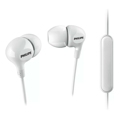 Auriculares Con Micrófono Philips She3555 Big Bass In-ear Ub Color Blanco