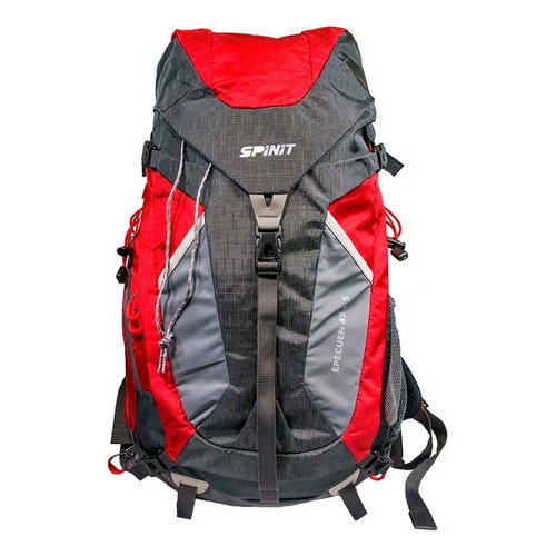 Mochila Spinit Epecuen 45  5 Litros Camping Trekking Color Rojo/Gris