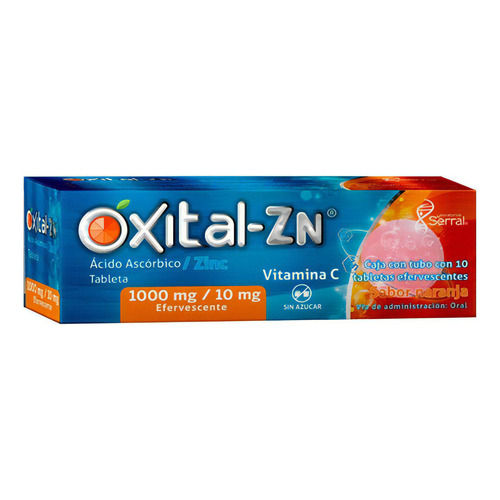 Oxital Zn Vitamina C Y Zinc C/ 10 Tab Sabor Naranja