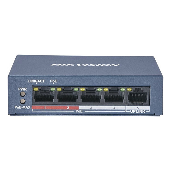 Hikvision Ds-3e0105p-em - Switch Poe 4 Puertos Af/at 10/100