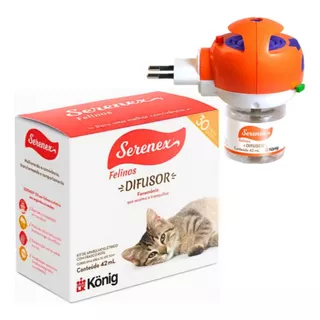 Serenex Feromônio Felinos Difusor E Refil 42ml König Acalma