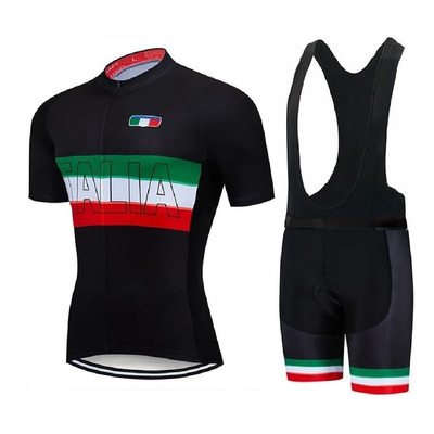 Roupa De Ciclismo Masculino Conjunto Bretelle Gel - Itália