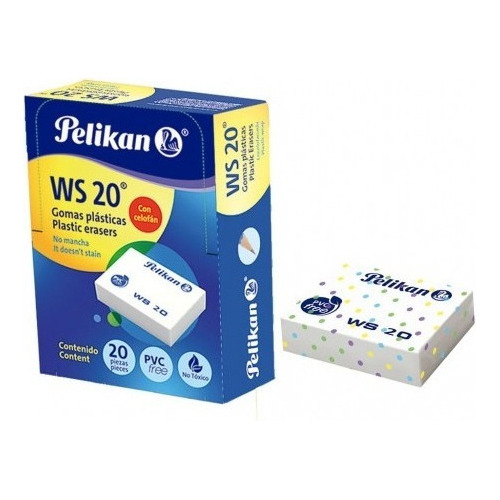 Borrador Pelikan Ws-20 Lapiz Blanco C/20 /vc