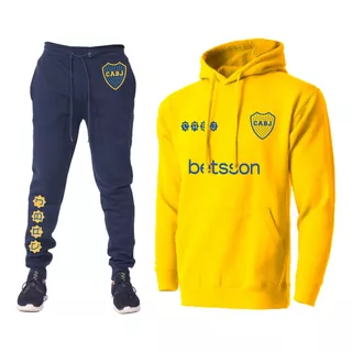 Conjunto Buzo + Pantalón Jogging Frizados - Boca Juniors