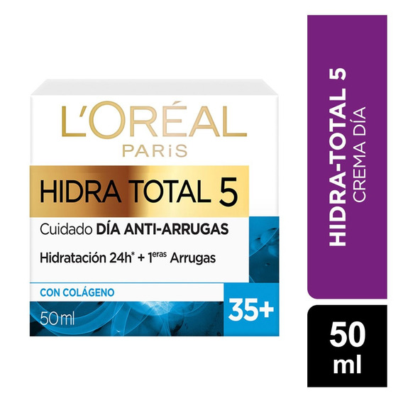 Crema Facial Día L'oreal Hidra Total5 Anti-arrugas 35+ 50ml Tipo de piel Todo tipo de piel