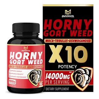 Cápsulas De Hierba De Cabra En Celo 14000 Mg Horny Goat Weed