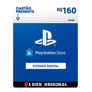 Cartão Card Playstation Store 160 Reais Psn Plus Ps4 Ps5 Br
