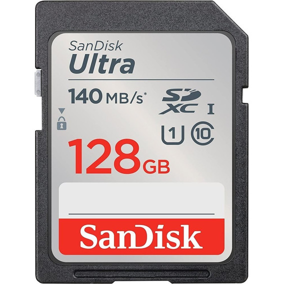 Memoria Sandisk Ultra 128gb Sdxc Uhs-i C-10 140mb/s Envío Ya