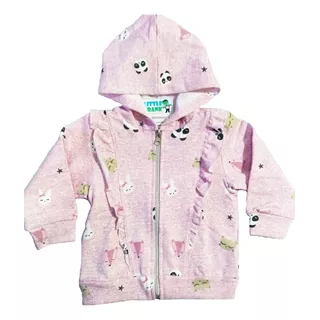 Campera Buzo Con Capucha Frisa Voladitos Nena Beba Panda