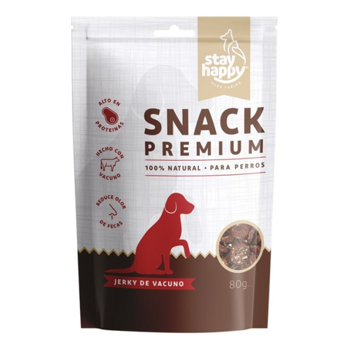 Snack Premium Para Perros Jerky D Vacuno X1 100% Natural 80g