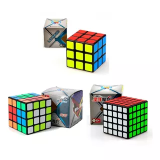 Pack 3 Cubos Speed Rubik Shengshou Legend 3x3 + 4x4 + 5x5