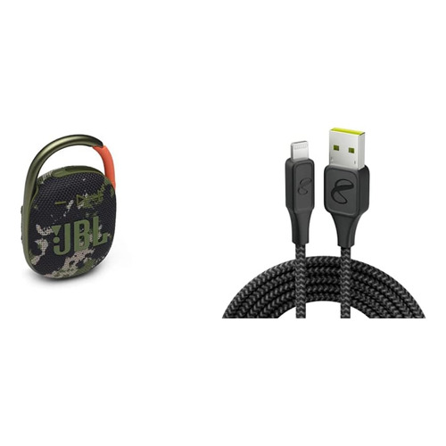 Jbl Clip 4 Altavoz Bluetooth Con Cable Instantconnect Usb-a Color Camuflaje/negro 110v