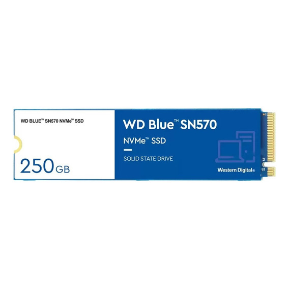 Disco Solido Ssd Wd 250gb Nvme Pcie M2 3300mb/s Blue Sn570