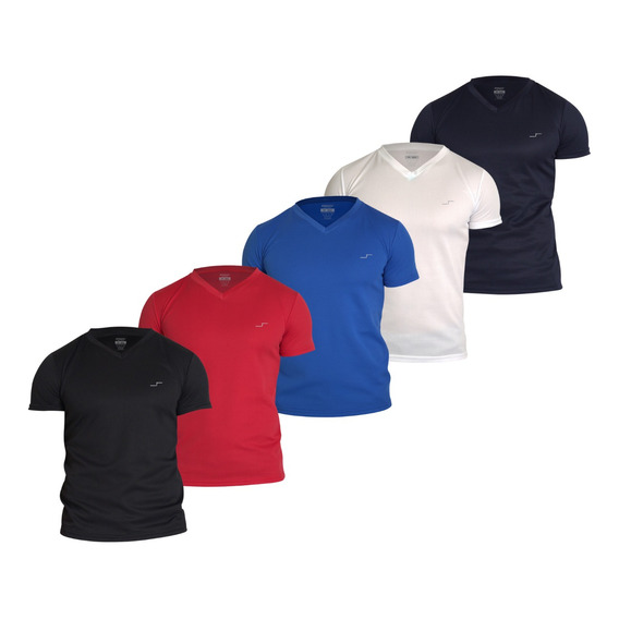 5 Playeras Deportivas Gym Hombre Tela Fresca Dry Fit Colores