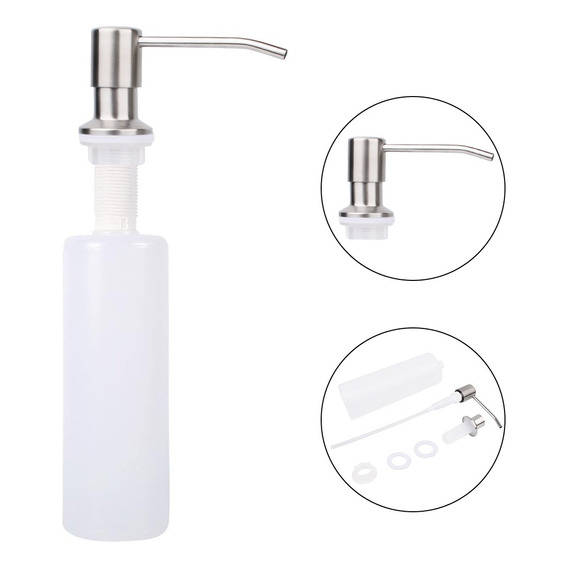 Bomba Dispensador Acero Inox Jabón Lavaplato Fregadero 500ml