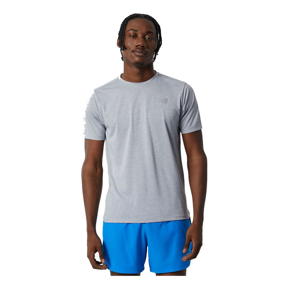 Remera New Balance Impact Run De Hombre - Mt21262ag Energy