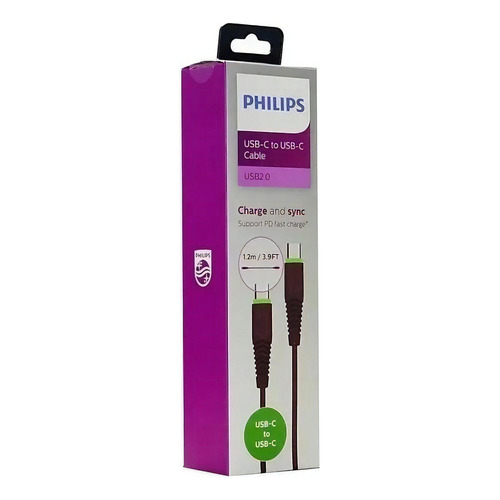 Cable Philips Usb Tipo C  A  Tipo C 1.2mts