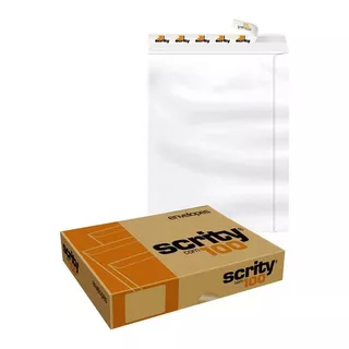 Envelope Saco Autocolante A5 17,6 X 25 Cm 90g Cx. C/ 100 Un Cor Branco Nome Do Desenho Offset