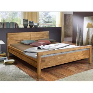 Cama Doble De Madera Maciza 100% Roble Ref: Maciza43