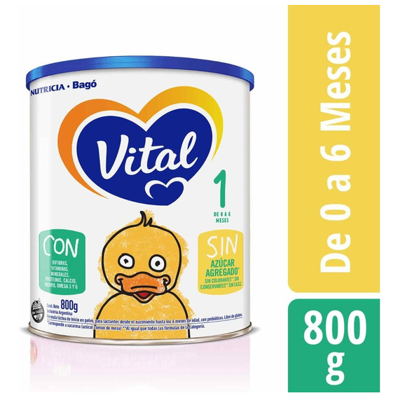 Leche En Polvo Vital 1 (0 A 6m) Polvo X800 Gr Sin Tacc