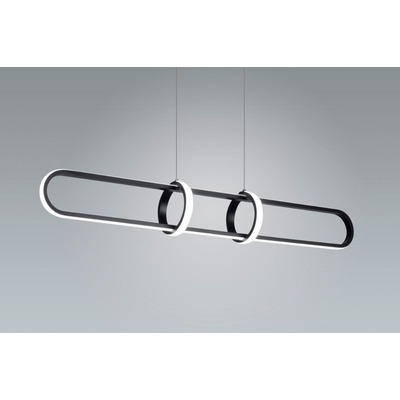 Colgante Led Curvo Negro 40w Moderno Calidad Premium Gmg 