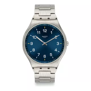 Reloj Swatch Análogo Hombre Ss07s106g Color De La Correa Plateado