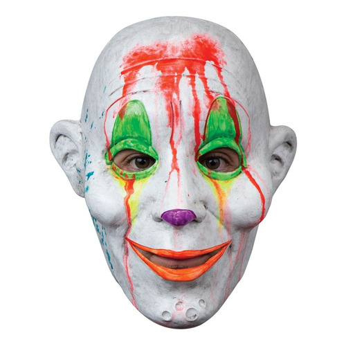 Máscara Payaso Neon Gang Tiger Clown Halloween Terror Color Blanco Mascara de látex de payaso Gang Tiger Neon