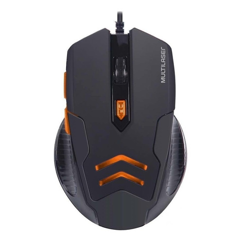 Mouse gamer de juego Multilaser  Gamer MO274 negro y naranja