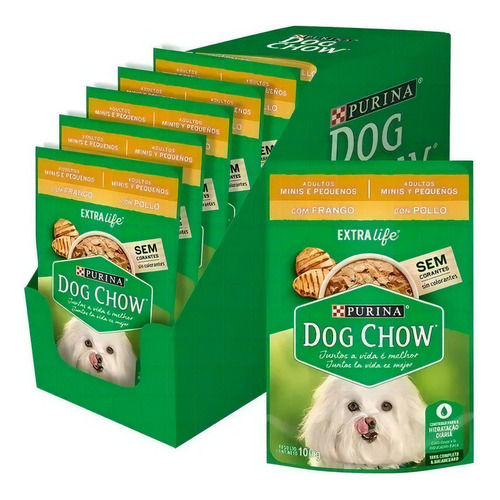 Dog Chow Pouch Perro Ad. Raza Peq. 15 Un X 100 Grs
