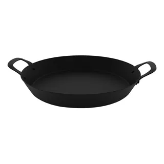 Panela De Paella Tramontina Professional Iron 38 Cm 5,1 L, Cor Preta