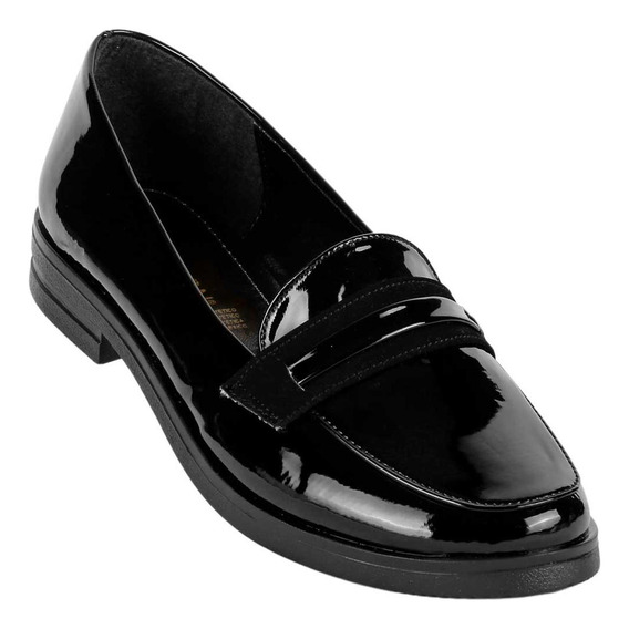 Zapato Casual Mujer Negro Tipo Charol Stfashion 00303909