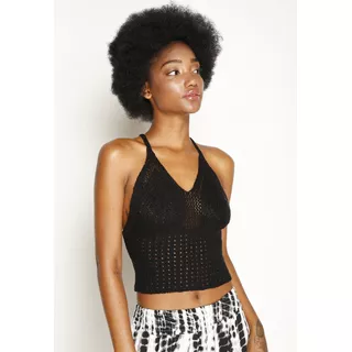 Top Crochet Lupe Negro Eclipse