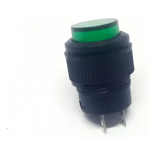 Chave Push Button R16-503b S/ Trava E S/ Neon Verde (botão)