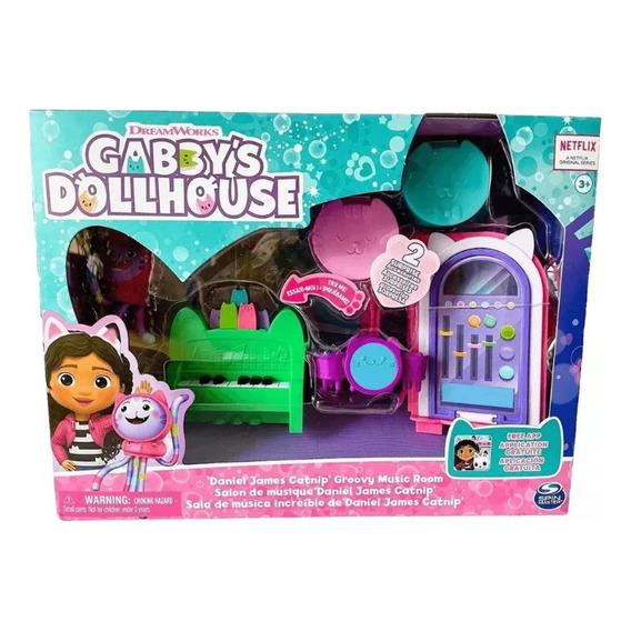 Set Gabbys Dollhouse Dj Catnip,carlita Purr-ific, Pillow Cat
