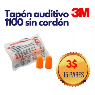 Tapones Auditivos Desechables 29 Db 3m 1100