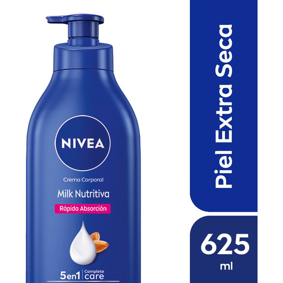 Crema corporal NIVEA Milk Nutritiva 5 en 1 625 ml