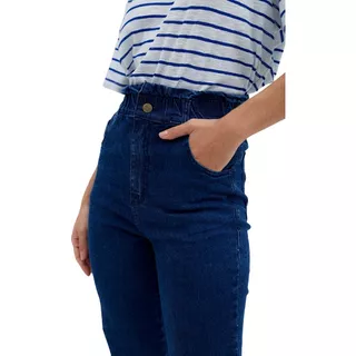Jeans Baggy De Mujer, Con Elastico En La Cintura, Mom 