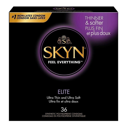 Condon Skyn Elite Premium No Latex 36 Pzs Lubricado Original