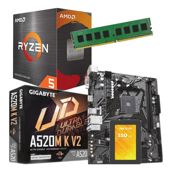 Combo Actualizacion Pc Amd Ryzen 5600g Mother 8 Gb Ssd 240