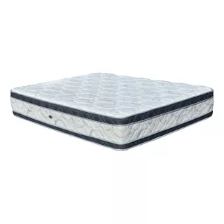 Colchón 2 Plazas Espuma Viggo Platinum 140x190 33 Cm 120 Kg Color Blanco Y Gris