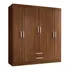 Ropero 6 Puertas 9 Estantes + 2 Cajones - Roperia - Placard Color Chocolate