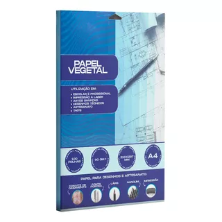 Papel Vegetal A4 90/95 Gramas Com 100un