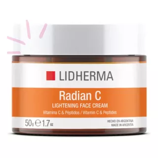 Crema Lightening Face Cream Lidherma Radian C Día Noche Para Piel Mixta Normal Seca De 50g 18 Mas Años