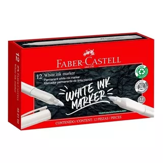 Marcador Permanente Blanco Faber Castell Pack X12